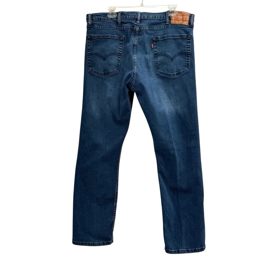 LEVI'S 513 SLIM STRAIGHT STRETCH JEANS MEDIUM BLUE WASH - EMGEE 38X30